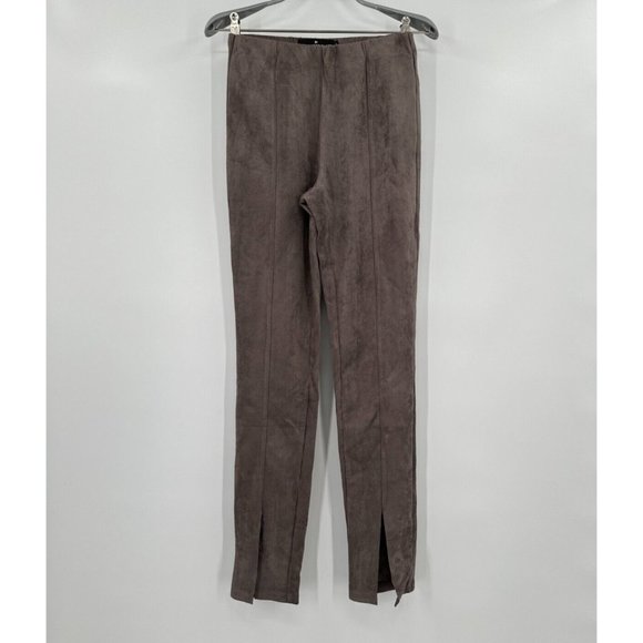 Pomander Place by Tuckernuck Concrete Faux Suede Slit-Front Sloane Leggings sz S - Picture 1 of 4